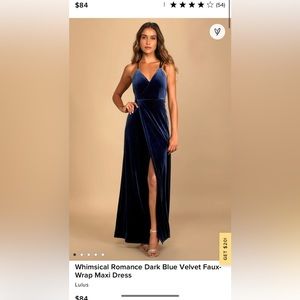 Never worn faux velvet dress